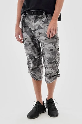 Canada Weather Gear Belted Camo Print Cargo Shorts