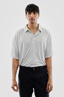 Canada Weather Gear Performance Polka Dot Pattern Polo Shirt - White