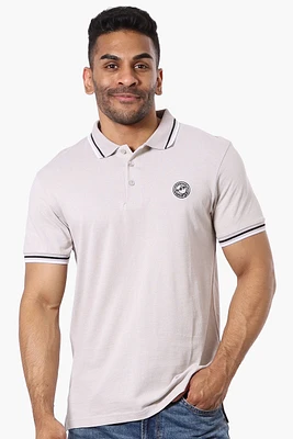 Canada Weather Gear Stripe Detail Short Sleeve Polo Shirt