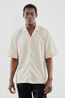 Saints Studio Solid Textured Button Up Casual Shirt