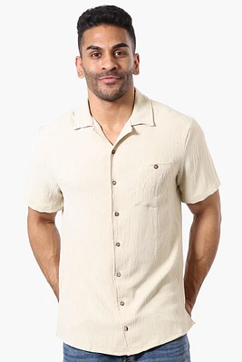 Super Triple Goose Vintage Solid Button Up Casual Shirt