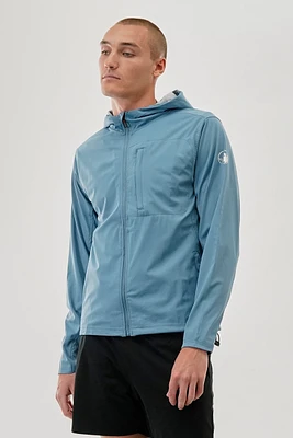 Canada Weather Gear Hooded Chest Pocket Windbreaker Lightweight Jacket - Blue