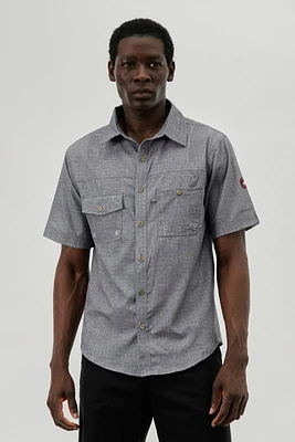 Canada Weather Gear Short Sleeve Button Up Casual Shirt