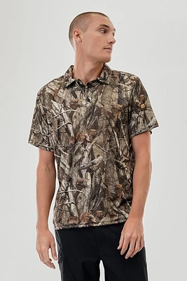 Canada Work Gear Camo Print Collared Polo Shirt