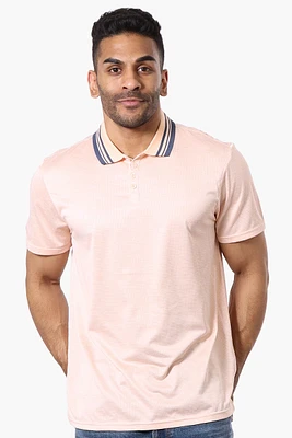 Vroom & Dreesman Stripe Collar Button Up Polo Shirt