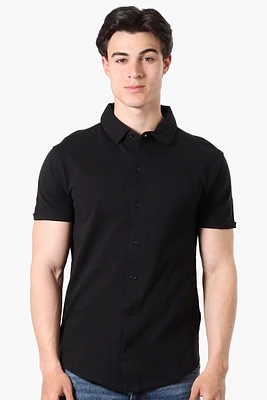 Canada Weather Gear Travel Collection Solid Button Up Polo Shirt