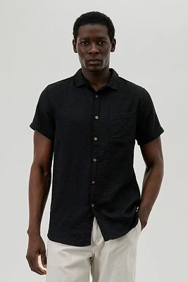 Canada Weather Gear Vintage Textured Button Up Casual Shirt