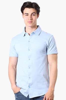 Canada Weather Gear Travel Collection Solid Button Up Casual Shirt