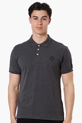 Canada Weather Gear Knit Striped Detail Polo Shirt
