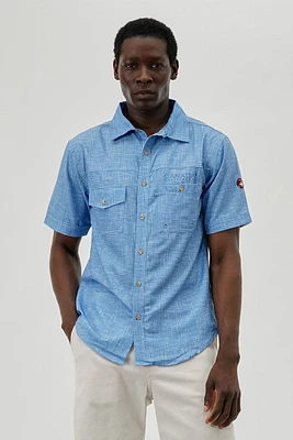 Canada Weather Gear Short Sleeve Button Up Casual Shirt