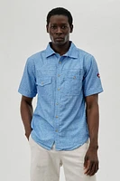 Canada Weather Gear Short Sleeve Button Up Casual Shirt
