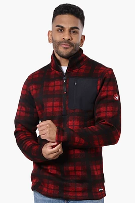 Canada Weather Gear Plaid 1/4 Zip Sweatshirt