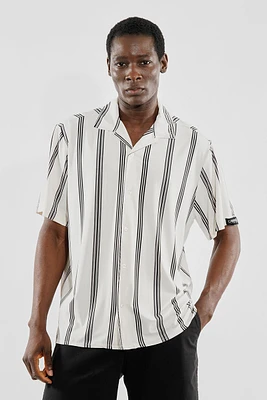 Canada Weather Gear Travel Collection Striped Button Up Casual Shirt