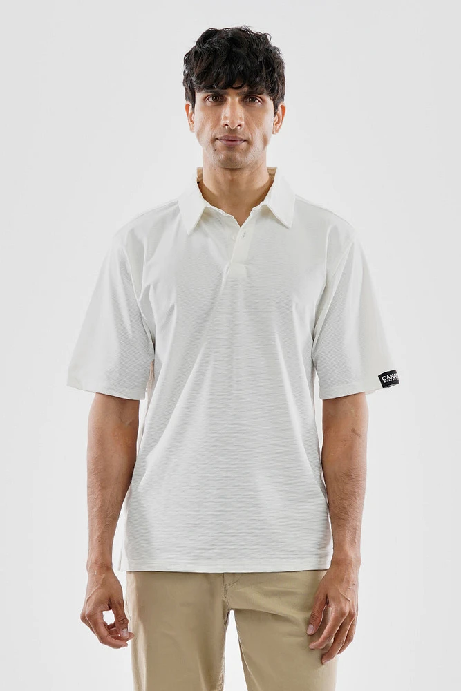 Canada Weather Gear Travel Collection Micro Stripe Polo Shirt
