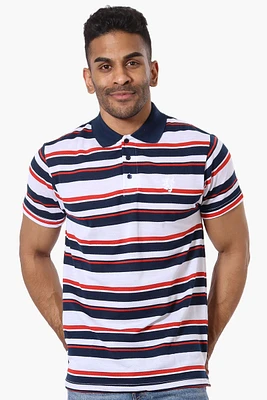 Vroom & Dreesman Striped Button Up Polo Shirt