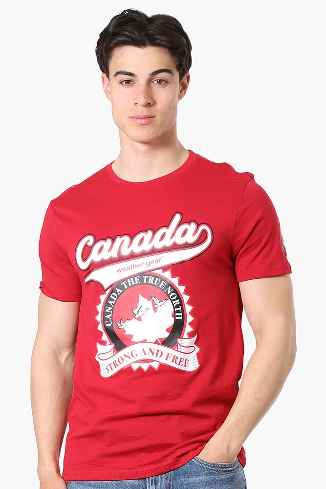 Canada Weather Gear Strong And Free Print Tee
