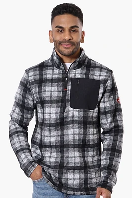 Canada Weather Gear Plaid 1/4 Zip Sweatshirt