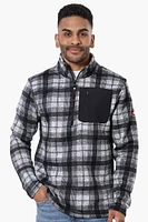 Canada Weather Gear Plaid 1/4 Zip Sweatshirt