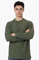 Canada Weather Gear Basic Henley Long Sleeve Top