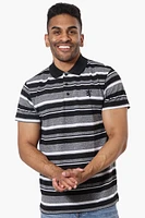 Vroom & Dreesman Striped Button Up Polo Shirt