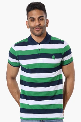 Vroom & Dreesman Striped Button Up Polo Shirt