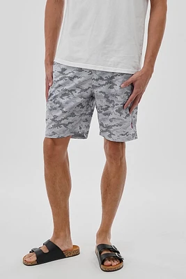 Canada Weather Gear Digi Camo Print Elastic Surf Shorts