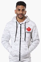 Canada Weather Gear Patterned Zip Up Hoodie