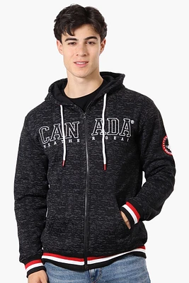 Canada Weather Gear Patterned Chest Logo Hoodie - Black