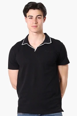 Canada Weather Gear Vintage Embroidered Johnny Collar Polo Shirt