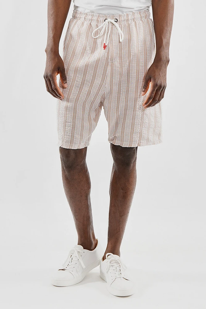 Canada Weather Gear Vintage Striped Tie Waist Shorts