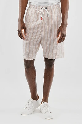 Canada Weather Gear Vintage Striped Tie Waist Shorts