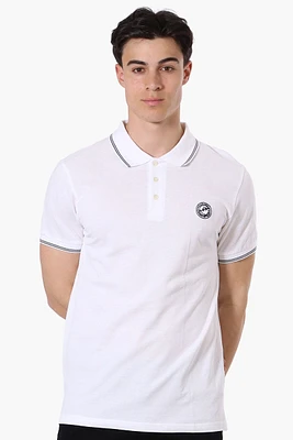 Canada Weather Gear Knit Striped Detail Polo Shirt