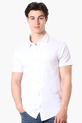 Canada Weather Gear Travel Collection Solid Button Up Polo Shirt