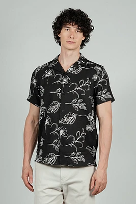 Kenneth Blake Floral Basic Button Up Casual Shirt
