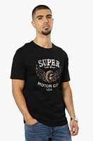 Super Triple Goose Motor City Print Tee - Black