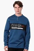 Canada Weather Gear Fleece Henley Sweatshirt