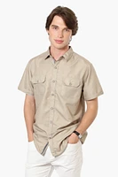 Vroom & Dreesmann Button Up Flap Pocket Casual Shirt