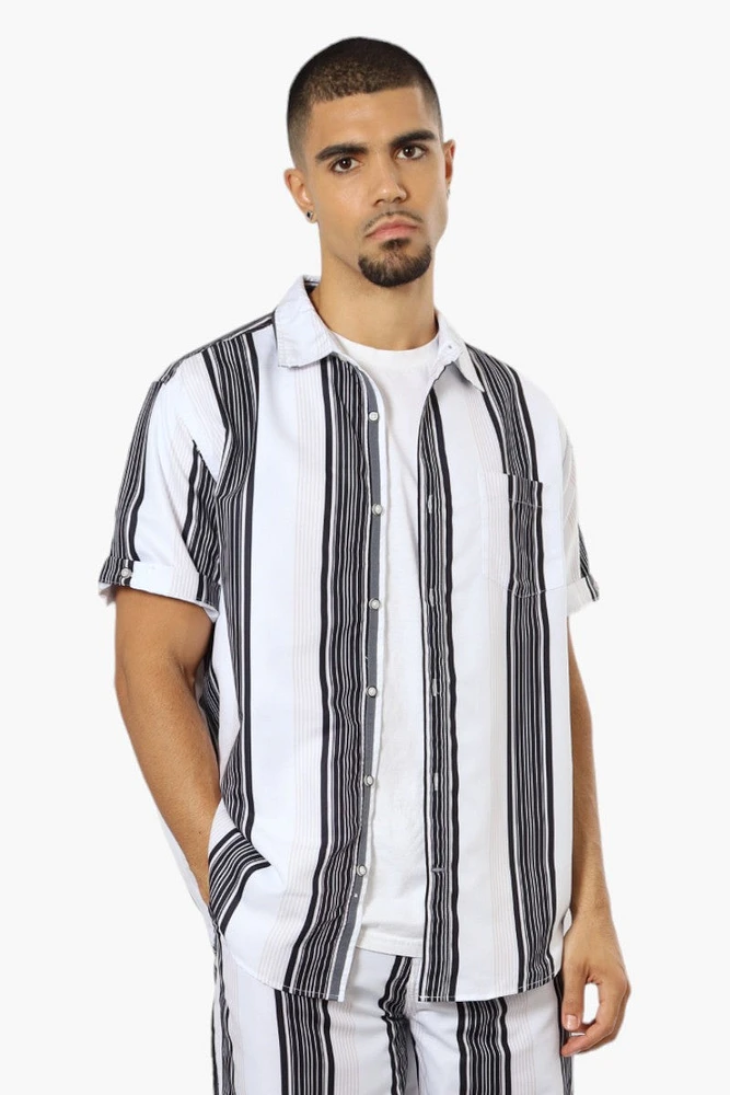 Vroom & Dreesmann Striped Button Up Casual Shirt