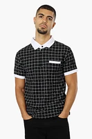 Jay Y. Ko Grid Pattern Polo Shirt