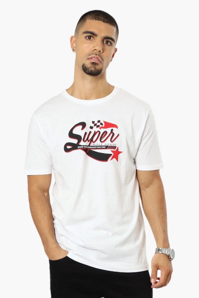 Super Triple Goose High Performance Print Tee - White