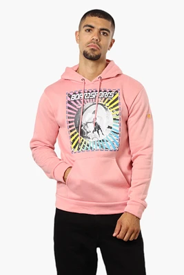 Boardsports Surfer Print Hoodie - Pink