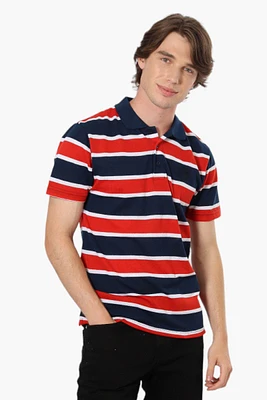 Canada Weather Gear Striped Button Up Polo Shirt