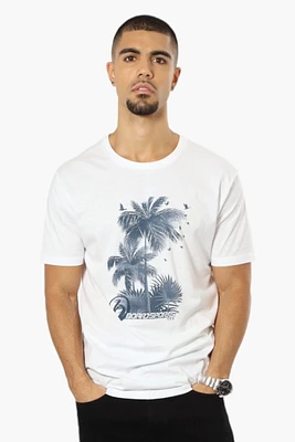 Boardsports Palm Tree Print Tee - White