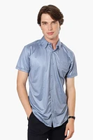 Jay Y. Ko Patterned Button Up Casual Shirt