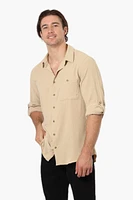 Urbanology Button Up Roll Sleeve Casual Shirt