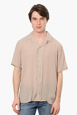 Bruno Camp Collar Textured Casual Shirt