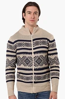 Canada Weather Gear Patterned Zip Up Pullover Sweater