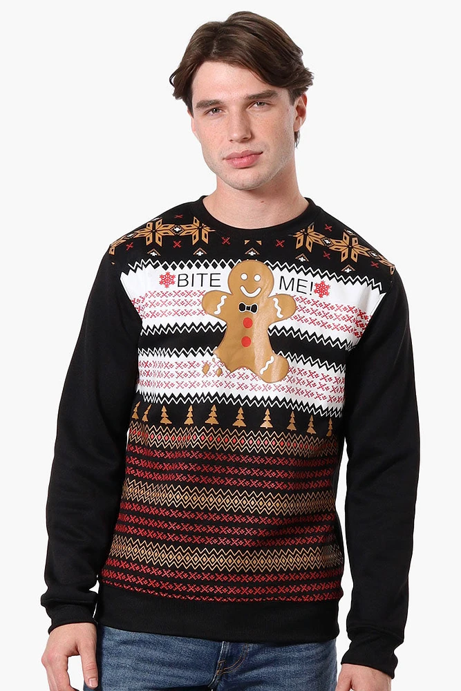 Ugly Christmas Sweater Gingerbread Print