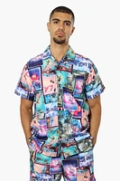 Boardsports Los Angeles Printed Button Up Casual Shirt - Multi