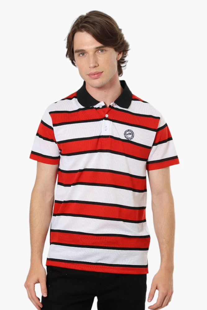 Canada Weather Gear Striped Button Up Polo Shirt